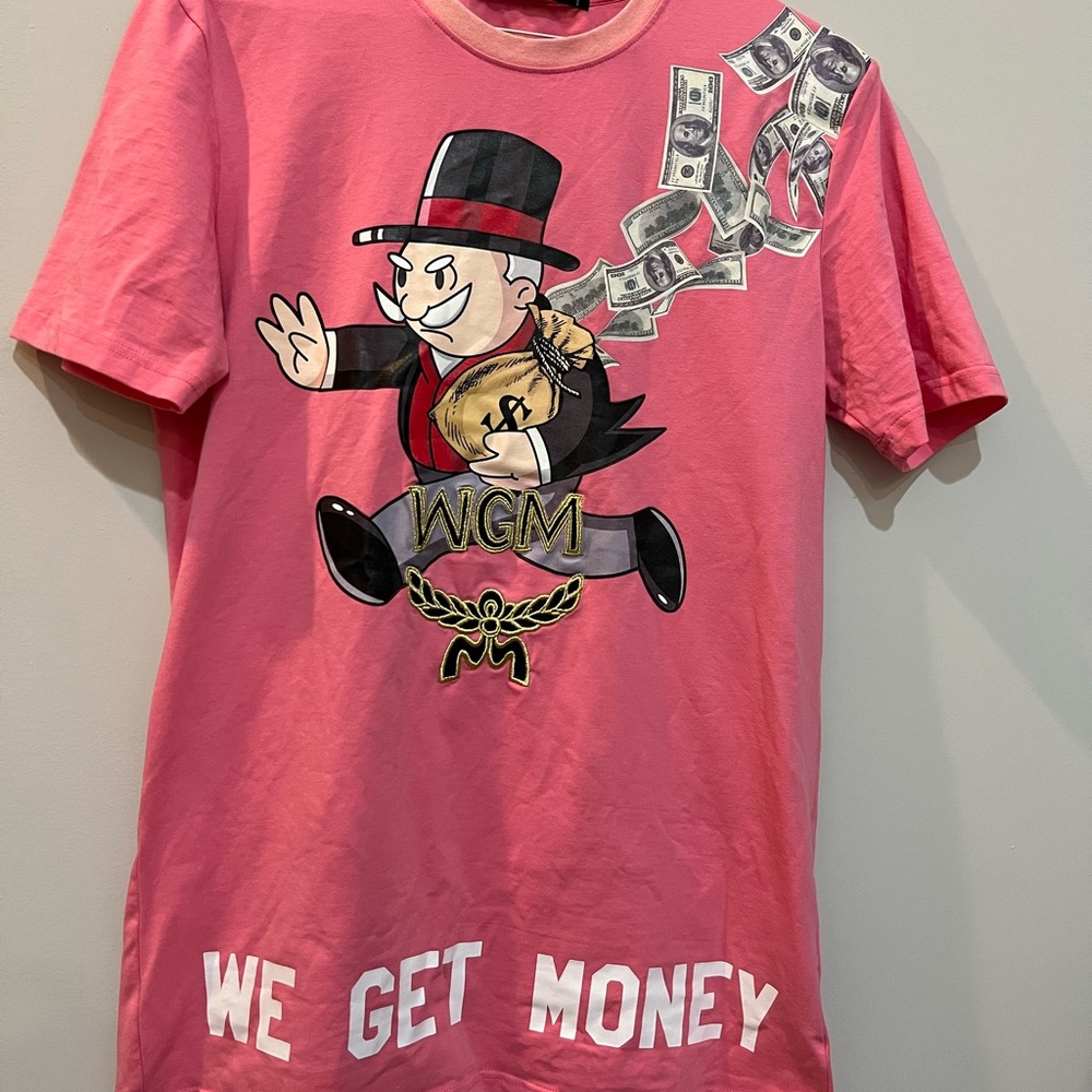 Hudson Outerwear Pink “We Get Money” Shirt- Adult Small